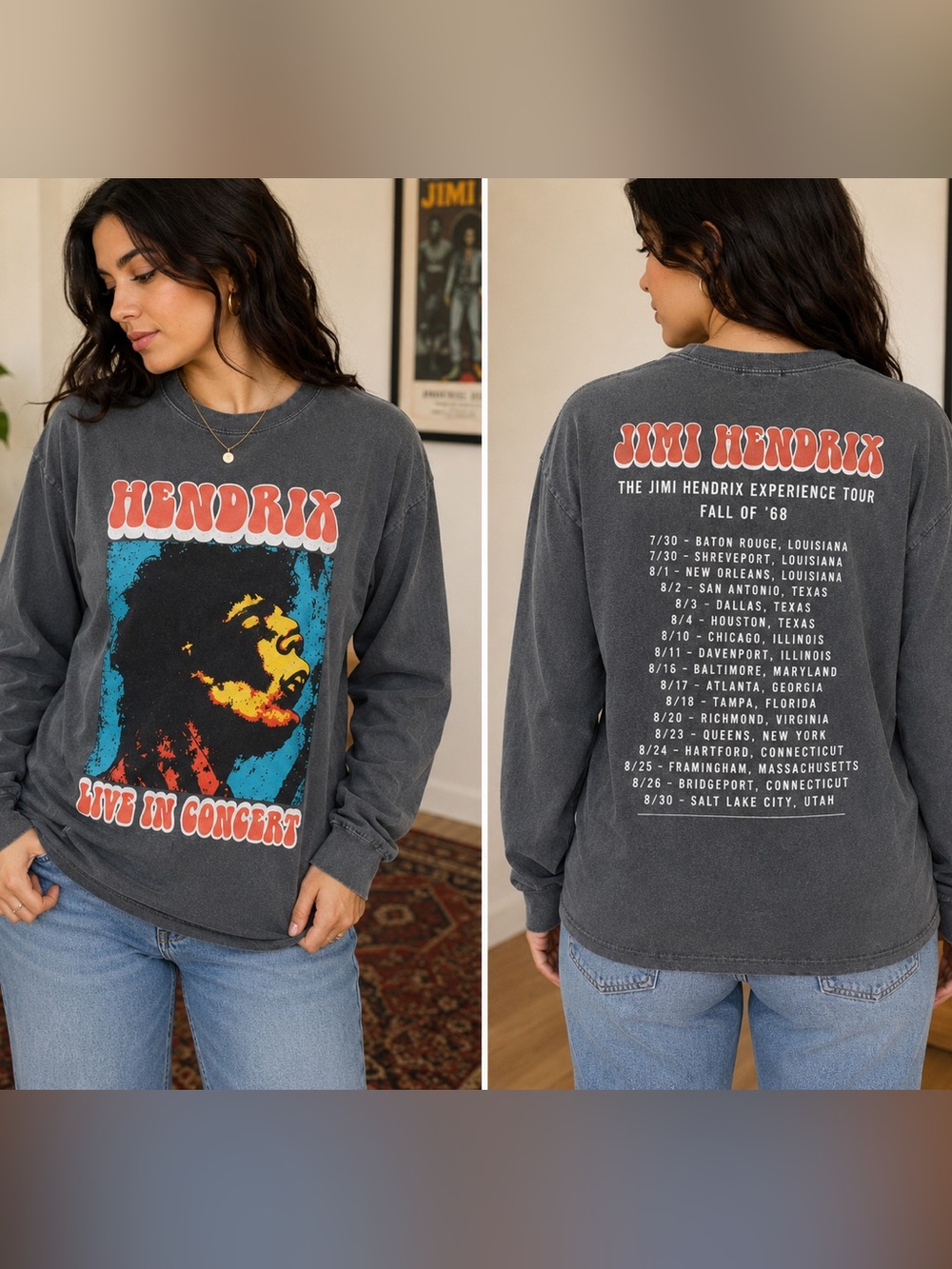 Jimi Hendrix Experience Tour Fall Of 68’
